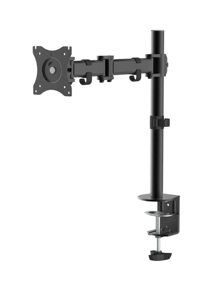 Full Motion Desk Mount (clamp & grommet) for 10-30" Monitor Screen, Height Adjustable - Image 1