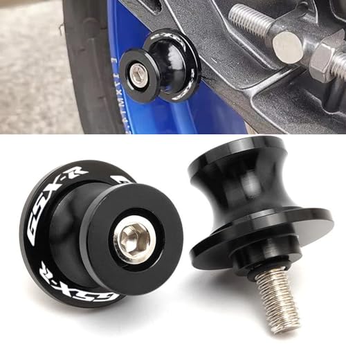 FREAXLL 2pcs M8*1.5 Motorcycle Swing Arm Sliders Spools 8mm for S-uzuki GSXR 600 750 1992-2024 GSX-R 1000 2001-2024 GSXS 600 750 1000 GSX-8R GSX-8S 2023 -Black - Image 1