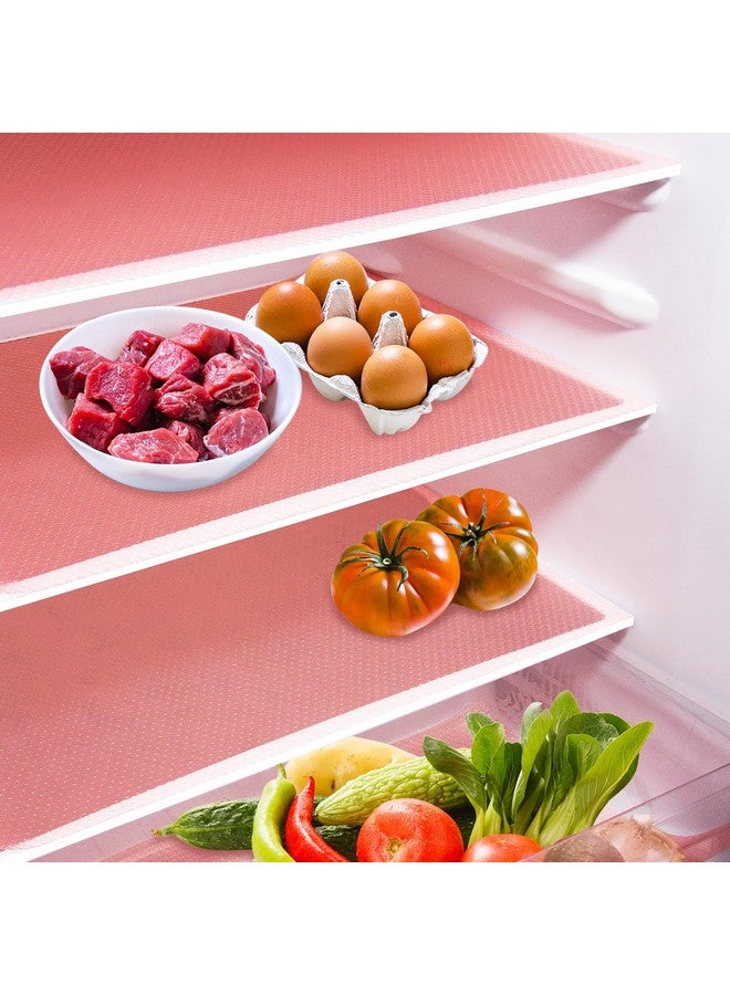 Daixers 10Pcs Refrigerator Liners, Washable Fridge Liner Shelf Mats Refrigerator Pads for Cupboard Cabinet Drawer Home Kitchen Accessories Organization (Pink) - Image 1