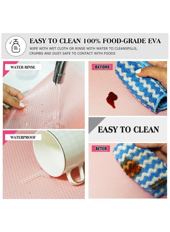 Daixers 10Pcs Refrigerator Liners, Washable Fridge Liner Shelf Mats Refrigerator Pads for Cupboard Cabinet Drawer Home Kitchen Accessories Organization (Pink) - Image 4