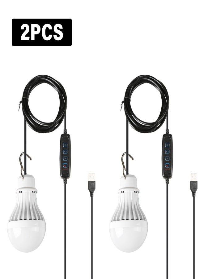 Outdoors USB LED Lamp Warm/White/Warm White Light Adjustable Brightness Hook for Camping Hiking Emergency Portable Light - Image 2