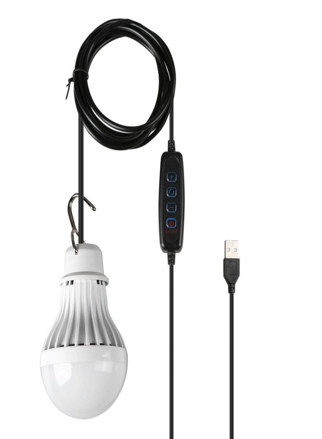 Outdoors USB LED Lamp Warm/White/Warm White Light Adjustable Brightness Hook for Camping Hiking Emergency Portable Light - Image 1