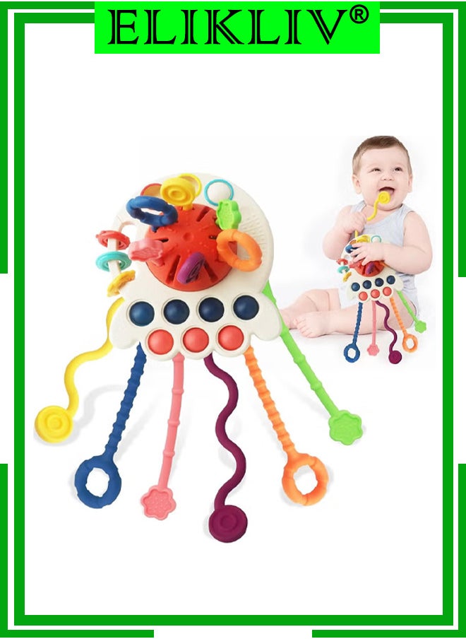 Octopus Silicone Pull String Learning Toys, Montessori Toys for Baby 6-12-18 Months(Red) - pzsku/ZB69679A10BF7D6C85697Z/45/_/1727168146/22b52d23-634b-48ee-ba92-36a9b96f3372