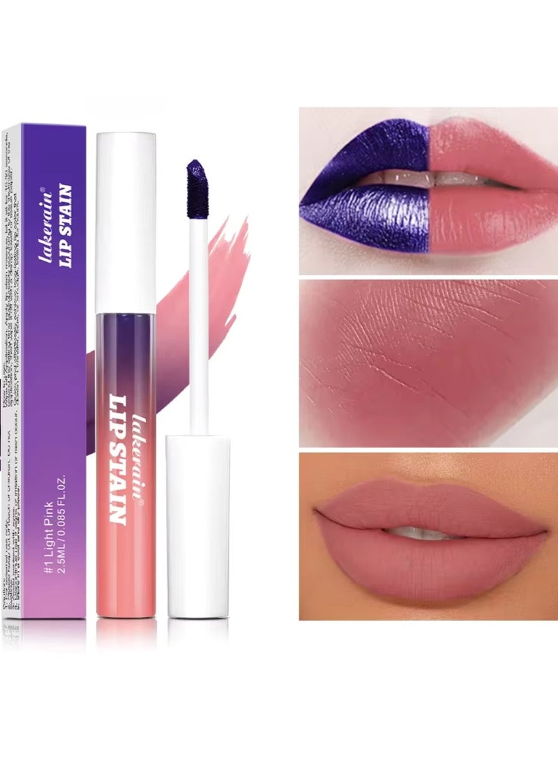 lakerain - Peel Off Lip Stain Lipstick Peel Off Lip Color Stain Long Lasting Lip Stain Peel Off Infused Sweat Proof Waterproof Long Lasting Highly Pigmented Matte Lipstick Light Pink 01 - Image 1