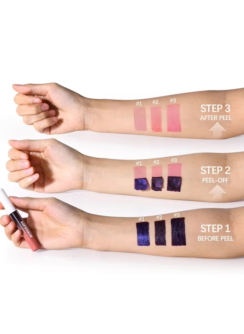 lakerain - Peel Off Lip Stain Lipstick Peel Off Lip Color Stain Long Lasting Lip Stain Peel Off Infused Sweat Proof Waterproof Long Lasting Highly Pigmented Matte Lipstick Light Pink 01 - Image 1