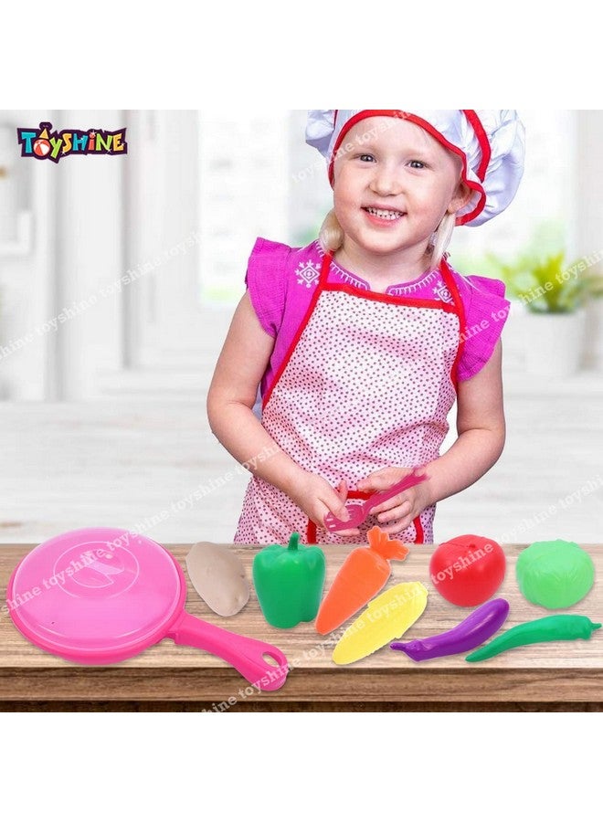 توي شاين مجموعة ألعاب خضراوات من تويز شاين، عبوة من ١٠ قطع مع مقلاة | لعبة طبخ طعام تظاهرية للأطفال، ألعاب تعليمية للأولاد والبنات من سن ٣ إلى ٦ سنوات - Image 5
