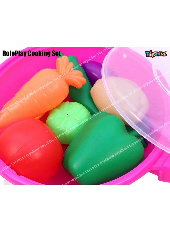 توي شاين مجموعة ألعاب خضراوات من تويز شاين، عبوة من ١٠ قطع مع مقلاة | لعبة طبخ طعام تظاهرية للأطفال، ألعاب تعليمية للأولاد والبنات من سن ٣ إلى ٦ سنوات - Image 4