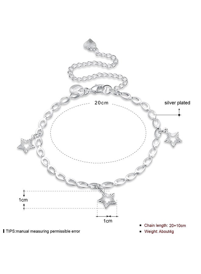 Fashion Heart Pendant Anklet Bracelet Letter Set - Image 2