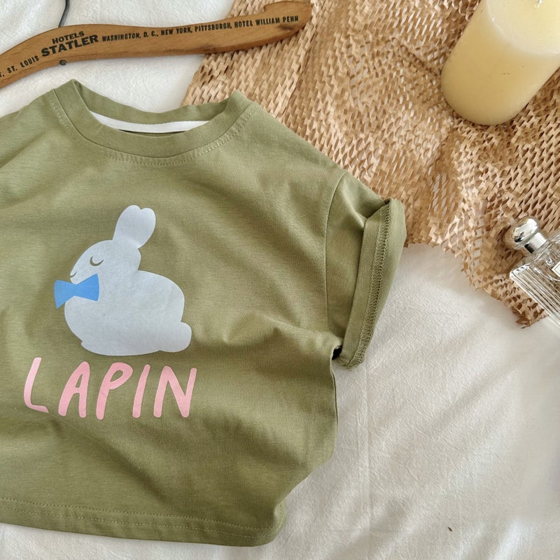 Boys and Girls Short-sleeved T-shirt Cartoon Printed Cute Korean Style Baby Half-sleeved Top 2023 Summer New Children's T-shirt - Image 5