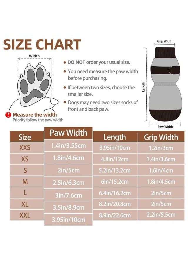 PUPTECK Anti-Slip Dog Socks with Double Sides Grips for Small Medium Large Dogs Hardwood Floors Prevents Licking, Dog Shoes for Hot Pavement Traction Control Paw Protector for Senior Dogs, Grey S - Image 2