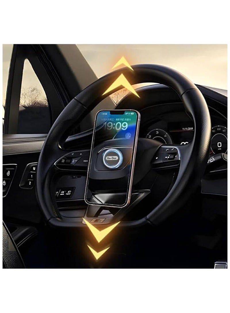 جو-ديز حامل هاتف السيارة بعجلة القيادة المغناطيسية القابلة للدوران 360 درجة - Image 2