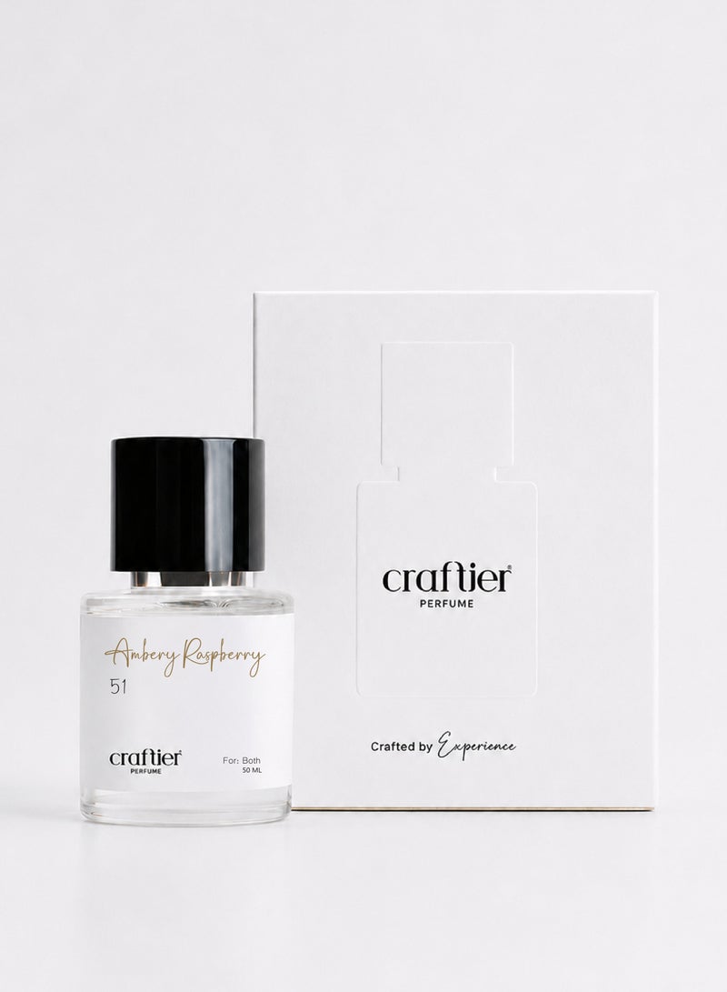 Craftier Perfume AMBERY RASPBERRY - Inspired of-SO AMBER, Eau De Parfum for Men & Women - 50ml, Long Lasting Ambery Fragrance Upto 36 Hrs, Travel Size Unisex Perfume - Image 2