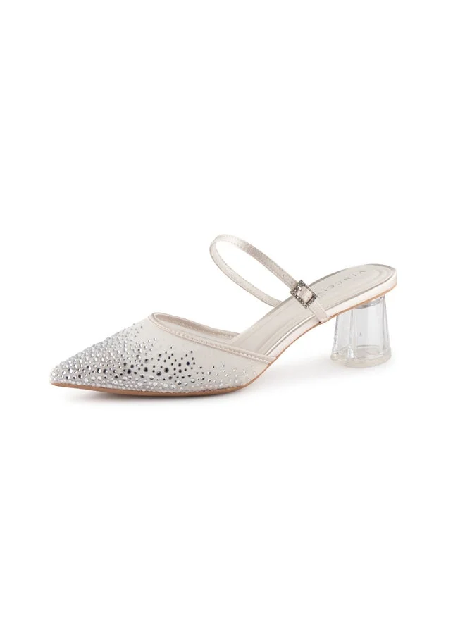 Vincci Women Pointed Toe Mid Heel Sandals