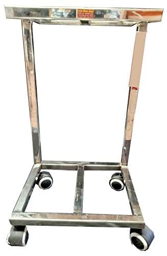 RAJCHIEF RAJCHIEF Single Standing Flat Inverter Battery Trolley Steel SS 1 inch Pipe Standing Battery Flat Battery Suitable for All Type Batteries Heavy Duty Super Quality Leg - Image 1