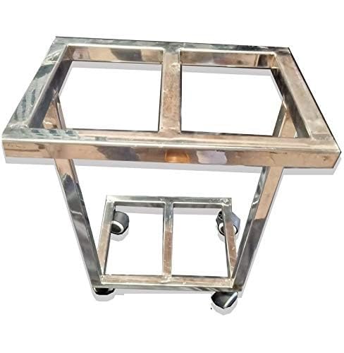 RAJCHIEF RAJCHIEF Single Standing Flat Inverter Battery Trolley Steel SS 1 inch Pipe Standing Battery Flat Battery Suitable for All Type Batteries Heavy Duty Super Quality Leg - Image 4