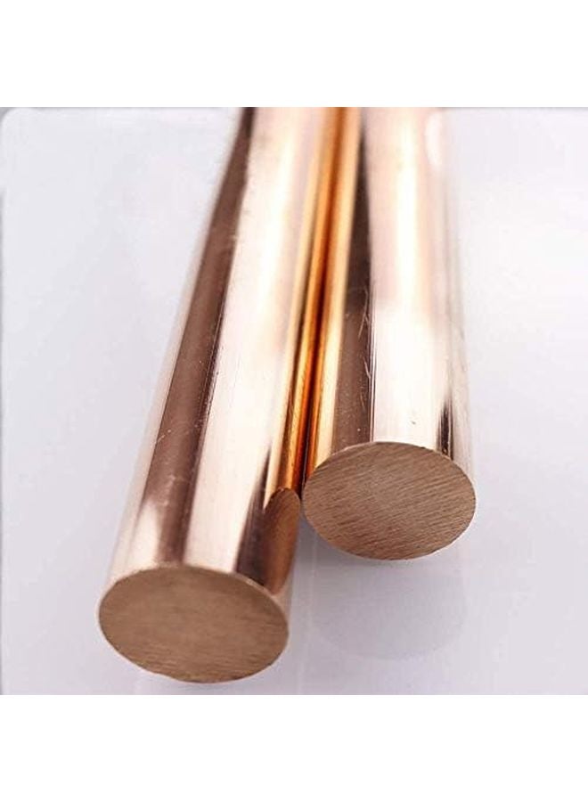 صفيحة نحاسية نقية قضيب معدني دائري قضيب أسطوانة مواد DIY مقاس 25x300 مم - Image 4