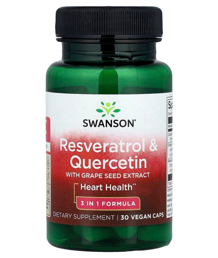 Resveratrol & Quercetin with Grape Seed Extract 30 Veggie Caps