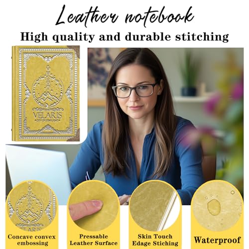 WHLBHG Velaris City of Starlight A5 Size Lined Journal Acotar Velaris Gift Acotar Journal Bookworm Gift Bookish Journal Reading Journals for Book Lovers ,1 Pack (Yellow),(VELARIS -Yellow) - Image 3