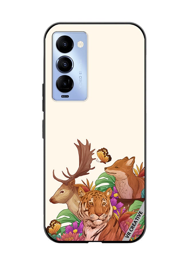 VR CREATIVE Protective Case Cover For Tecno Camon 18/18 P Wild Animals Design Multicolour - Image 1