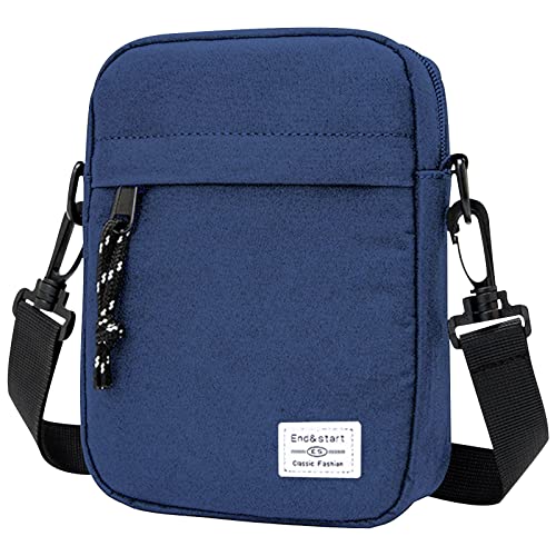 Vaupan Small Crossbody Bag Shoulder Bag For Men, Women Mini Messenger Bag Water Resistant Satchel Bag for Work Travel Business (Blue) - Image 1