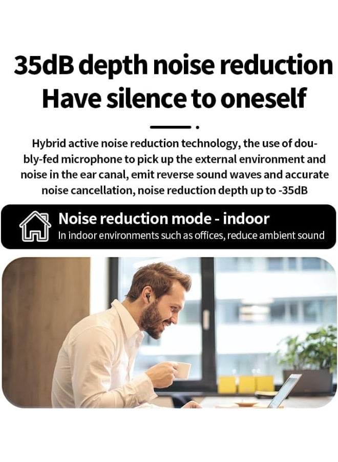 MUNTAQI A9 Pro Wireless Earbuds with 1.45" Color Touch Screen Charging Case – Bluetooth 5.3 Earphones with HiFi Stereo Sound, Noise Cancellation, LED Display, Long Battery Life & Touch Control Headset for Android iOS - Image 5