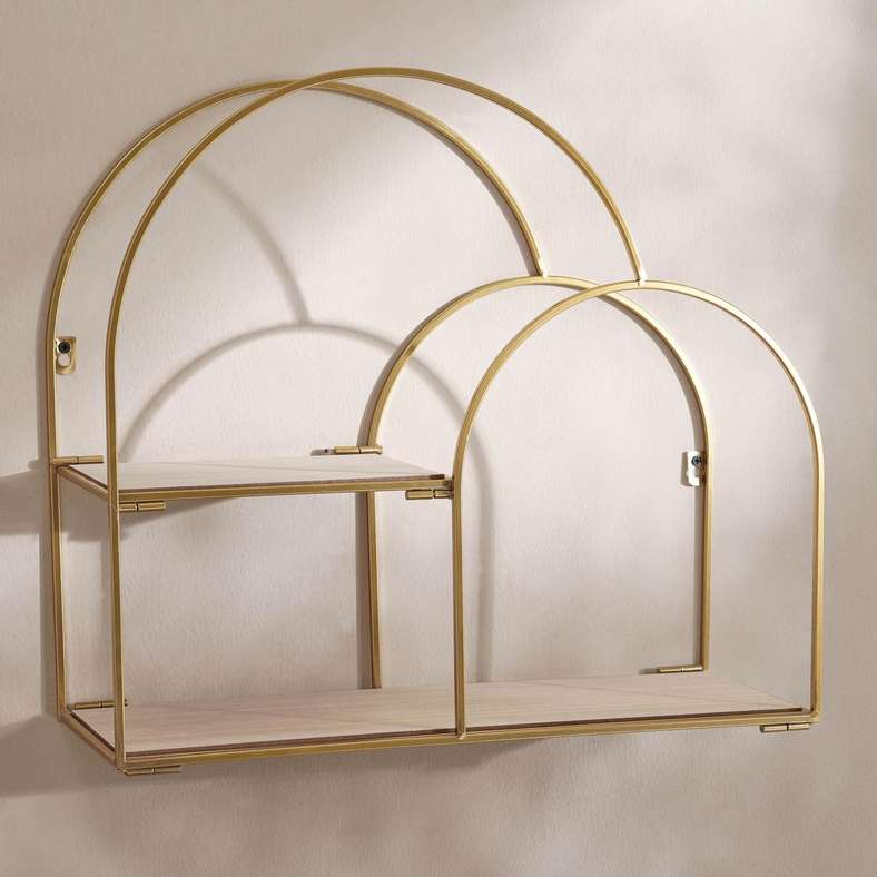 Pan Home Arch Metal Wall Shelf - Gold - Image 4