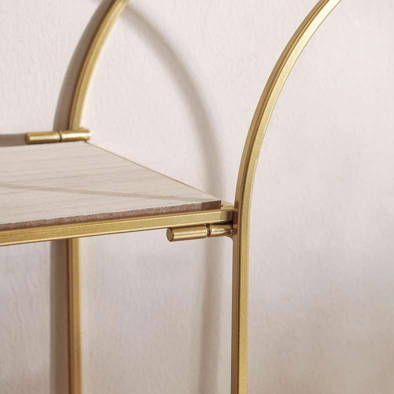 Pan Home Arch Metal Wall Shelf - Gold - Image 3