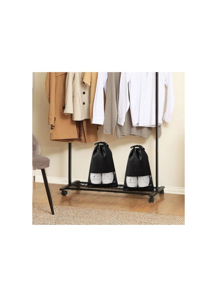 12-Piece  Large Shoe Bags for Travel – 32x44cm Dustproof Drawstring Bags with Transparent Window –  Portable Shoe Bag , Portable Shoe Storage for Men and Women - Image 2