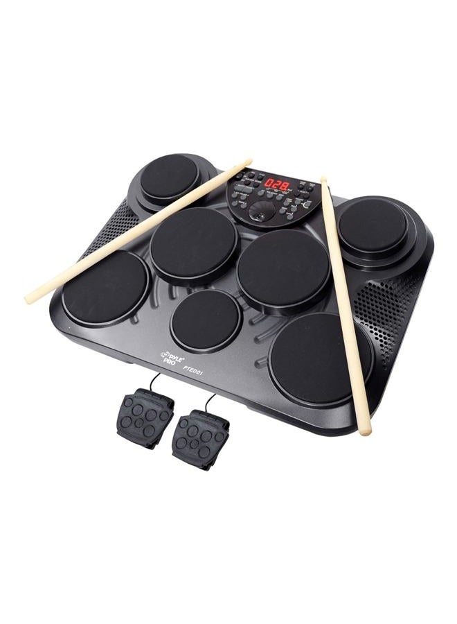 Pyle Portable, Tabletop Set Machine, Electric Drum Pads,LED Display, Mac & PC, Black (PTED01) - Image 1