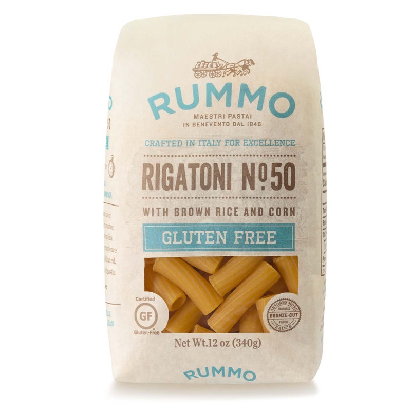 Rummo Gluten Free Rigatoni N.50 - Gluten Free Pasta, Made with Corn & Rice, Rigatoni Pasta Noodles, Pasta from Italy - 12 Ounce (Pack of 1) - Image 1