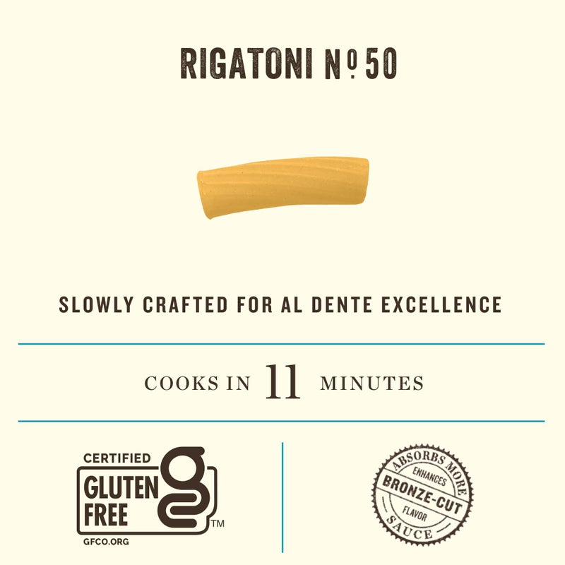Rummo Gluten Free Rigatoni N.50 - Gluten Free Pasta, Made with Corn & Rice, Rigatoni Pasta Noodles, Pasta from Italy - 12 Ounce (Pack of 1) - Image 3