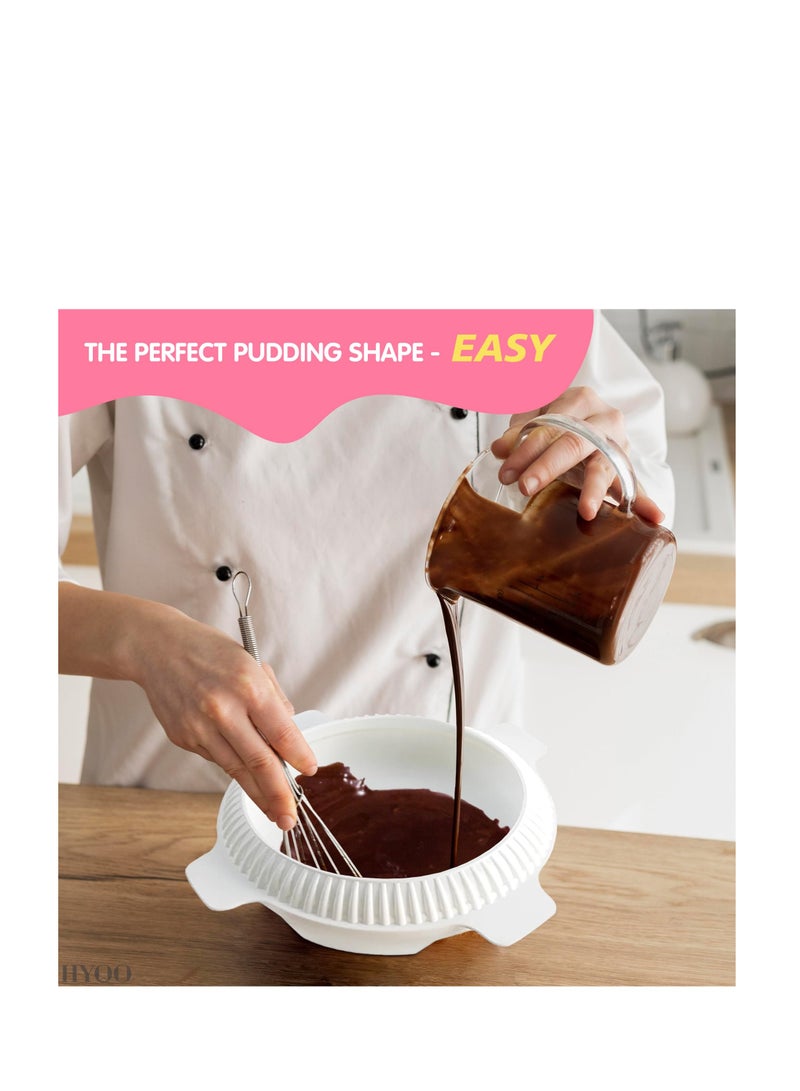 SOLARAE 3D Silicone Cake Molds for Baking - Silicone Baking Mold Round Cake Pans Brownie Pan with Lid Cake Mold - Mini Cheesecake Molds Non Stick Baking Pan Set Cake Mousse Circle Chocolate Molds - Image 2