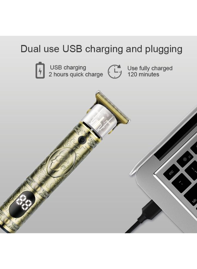 Daling USB Rechargeable T9 Baldheaded Hair Clipper Electric hair trimmer Cordless Shaver Trimmer 0mm Men Barber Hair Cutting Machine - Image 2