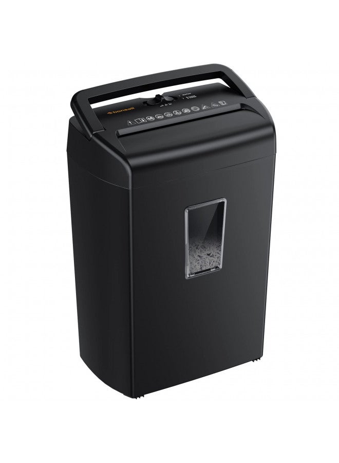 Bonsaii 10-Sheet Cross Cut Paper Shredder, 5.5 Gal Home Office Heavy Duty Shredder for Credit Card, Staple, Clip with Transparent Window(C209-D) - Image 1