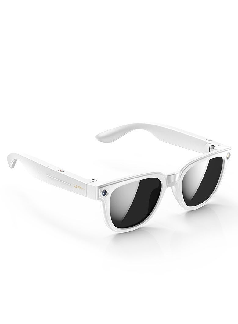 Smart Wearable Glasses, Stylish Design 39g Ultra-light for Comfortable Wearing, 8MP HD Anti-shake Camera for Photo/Video/Recording, WIFI Transfer to Phone, IP65 Waterproof Dustproof, Dual Mic Noise Reduction for Calls, Low-power Jerry+Allwinner Chip 280mAh Long Battery, AI Voice Wake-up/Object Recognition/Q&A/Translation, Bluetooth Call/Music Control, Wear Detection, Customizable Sunglass/Blue Light/Photochromic/Myopia Lenses, Optimized Heat Dissipation - Image 1