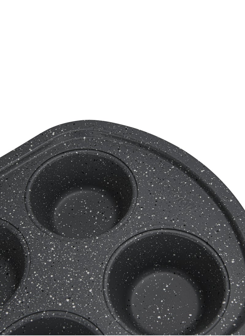 Fissman Muffin Pan 6-Piece Cupcake Baking Pan, Carbon Steel Non Stick Muffin Pan | Granite Coating Muffin Tray | High Heat Durable Bakeware | Non Toxic PFOA Free  - Image 5