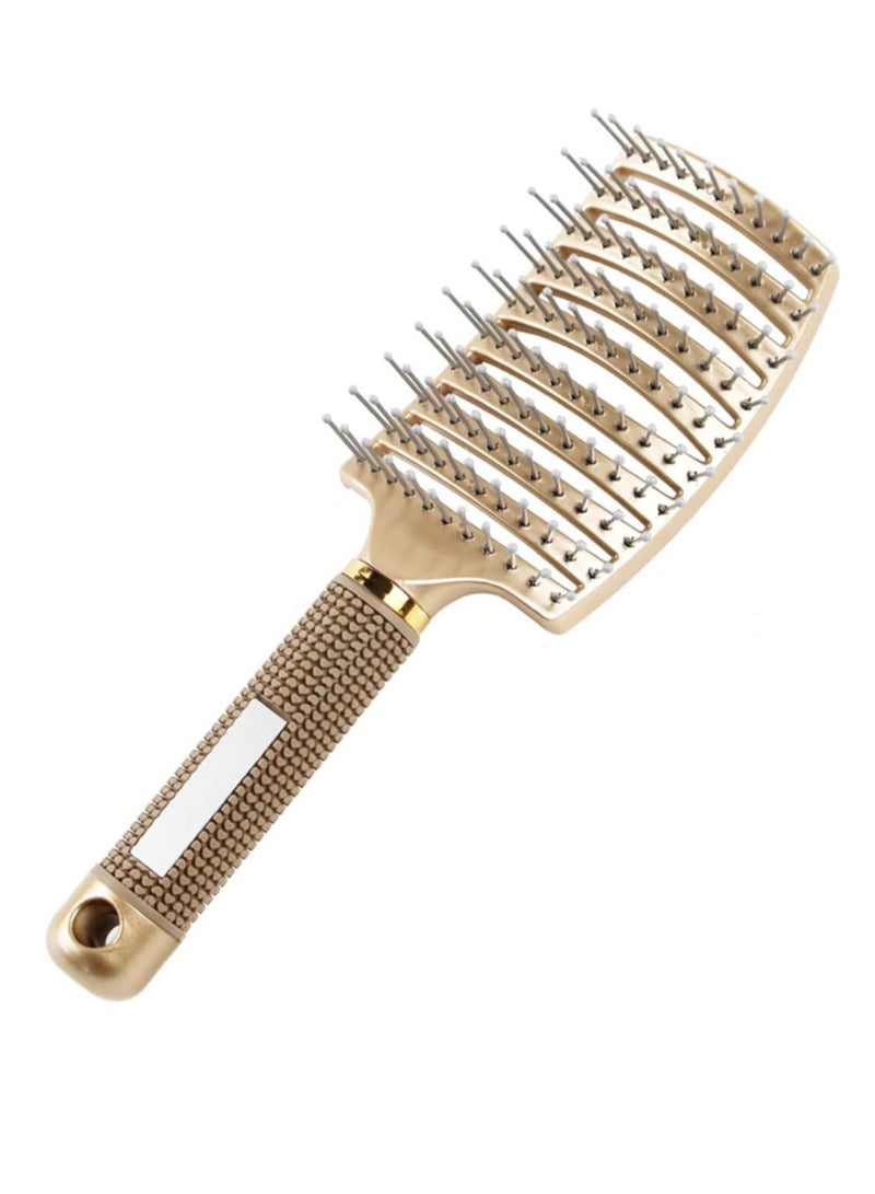 ECVV فرشاة شعر منحنية بفتحات تهوية من ECVV لتجفيف الشعر، فرشاة فك تشابك الشعر سريع الجفاف، أداة تصفيف الشعر المبلل للشعر الطويل الكثيف المجعد، للنساء/الرجال - Image 1