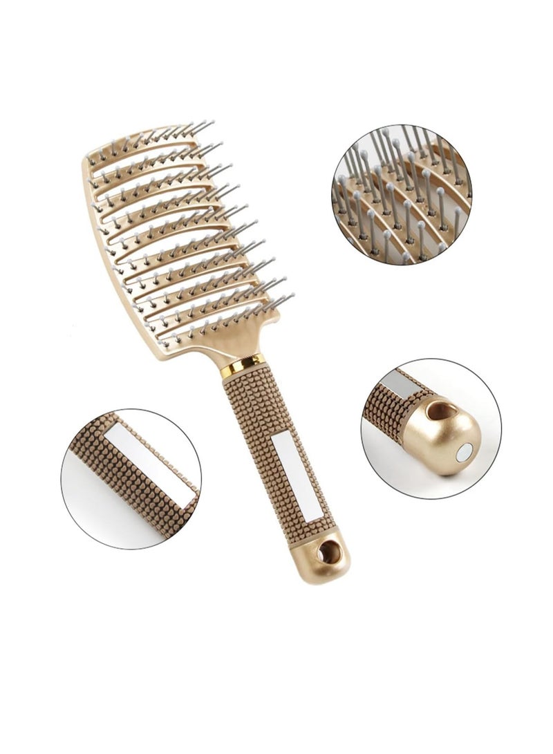 ECVV فرشاة شعر منحنية بفتحات تهوية من ECVV لتجفيف الشعر، فرشاة فك تشابك الشعر سريع الجفاف، أداة تصفيف الشعر المبلل للشعر الطويل الكثيف المجعد، للنساء/الرجال - Image 2