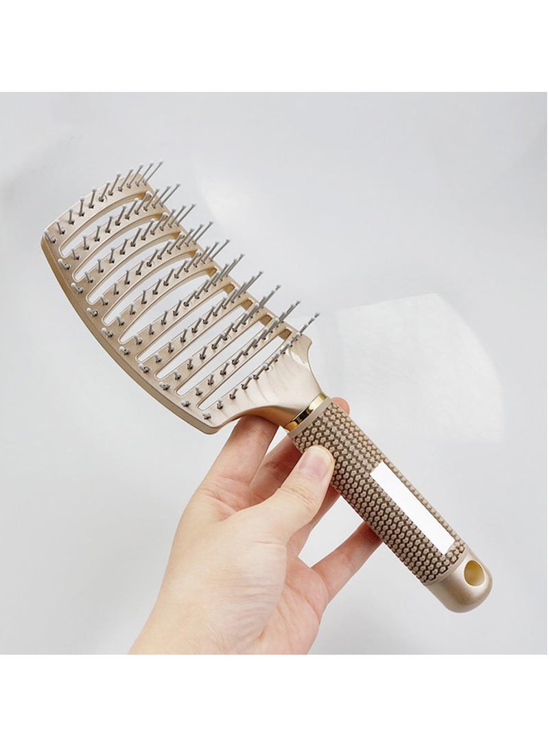 ECVV فرشاة شعر منحنية بفتحات تهوية من ECVV لتجفيف الشعر، فرشاة فك تشابك الشعر سريع الجفاف، أداة تصفيف الشعر المبلل للشعر الطويل الكثيف المجعد، للنساء/الرجال - Image 3