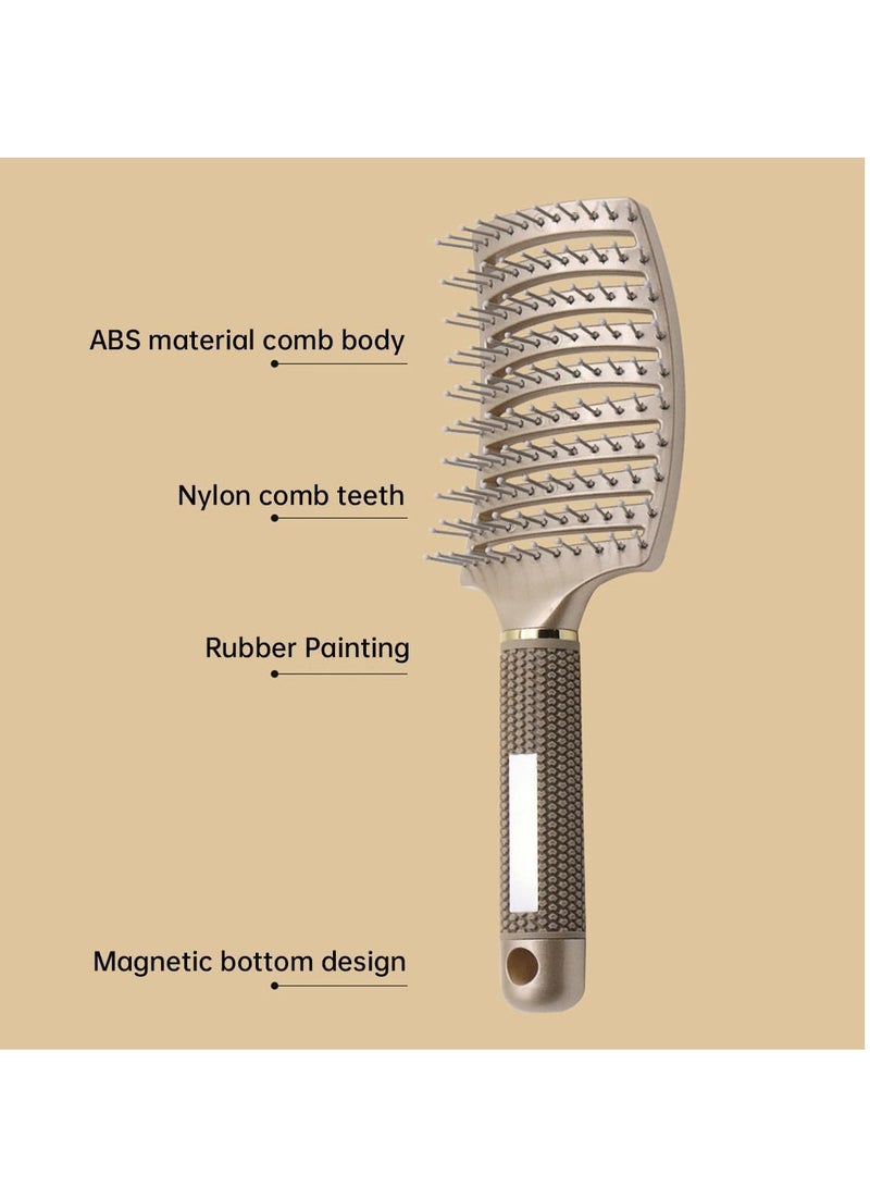 ECVV فرشاة شعر منحنية بفتحات تهوية من ECVV لتجفيف الشعر، فرشاة فك تشابك الشعر سريع الجفاف، أداة تصفيف الشعر المبلل للشعر الطويل الكثيف المجعد، للنساء/الرجال - Image 5