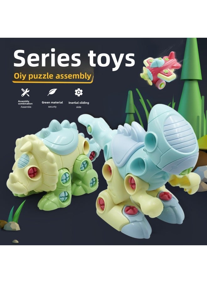 DIY Children's Dinosaur Assembled Toys Screw Disassembly Excavator Boys And Girls Baby Intelligence Development 1-3-6 Years Old-Color:【little Elephant】  - Image 2