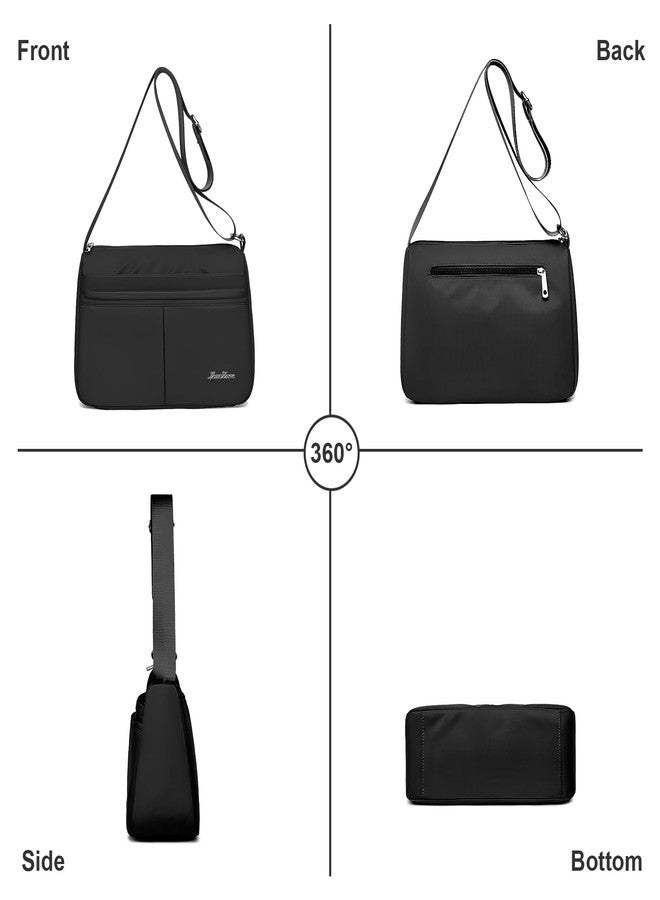 WITERY Crossboby Bags for Women Waterproof Multi-Pocket Nylon Crossboby Purse Ladies Casual Medium-Size Purses Shoulder Handbags Lightweight Pocketbooks Hobo Messenger Bags for Work Travel - Image 5