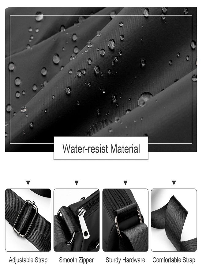 WITERY Crossboby Bags for Women Waterproof Multi-Pocket Nylon Crossboby Purse Ladies Casual Medium-Size Purses Shoulder Handbags Lightweight Pocketbooks Hobo Messenger Bags for Work Travel - Image 4