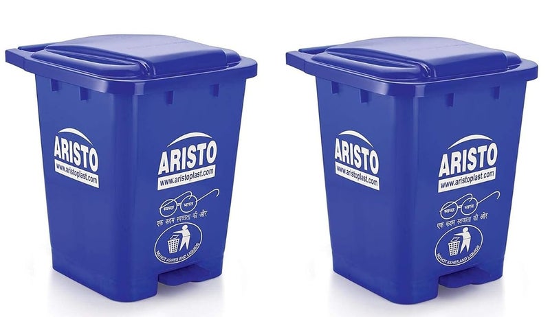 ARISTO Plastic StepOn Pedal Garbage Waste Dustbins 45 Ltr BlueBlue Combo - Image 1