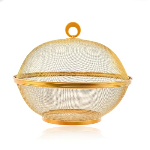 TAGROCK Apple Shape Steel Net Multipurpose Fruits & Vegetables Storage Basket Rice Stainer for Kitchen, Pack of 1, Assorted Color - Image 1