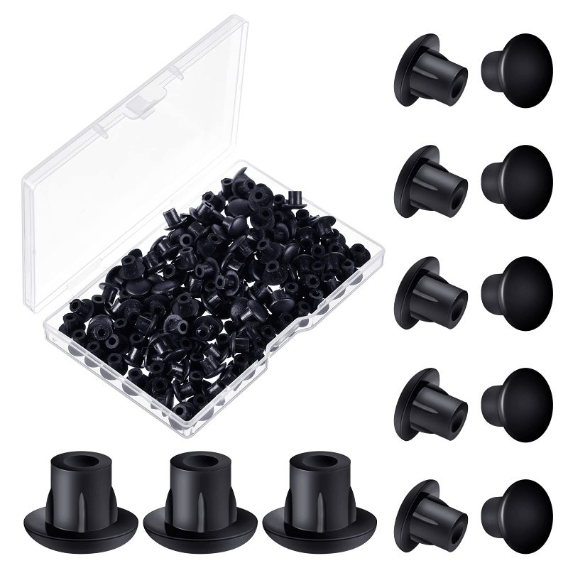 Jetec 300 Pcs 316 Inch Plastic Hole Plugs 5 mm Round Button Shelves Cap Drilling Cover Plugs for Cabinet Cupboard Closet Furniture Peg Pin Nail Screw Drilling Hole Covers Caps