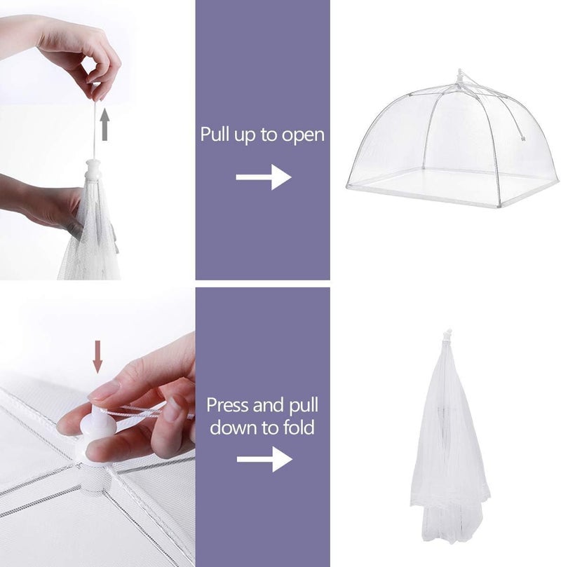 ANIDRA ANIDRA PopUp Food Mesh Tents Collapsible Mesh Food Covers Tent Umbrella Covers Reusable and Collapsible 17 x 17inches PopUp Food Mesh Tents 6  - Image 2