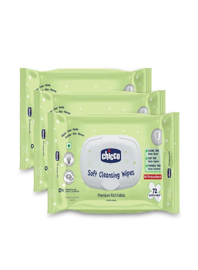 Chicco Fliptop Wipes (Pack of 3, 72 Count per Pack) - Image 1