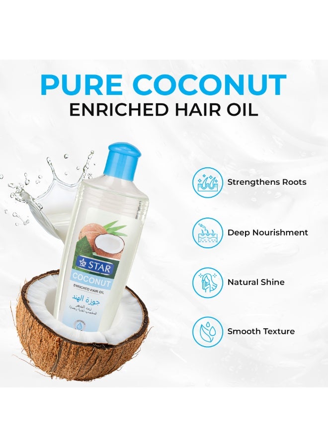 SZ Star Coconut Oil For Hair Growth – Daily Moisturizing Hair Oil – Nourishing & Hydrating Formula for Soft, Shiny Hair – Repairs Damage, Controls Frizz, and Boosts Hair Health – For All Hair Types (200ml) - Image 2