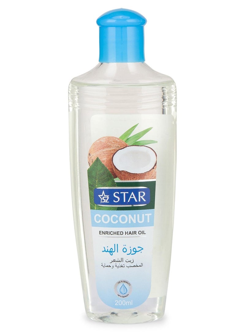 SZ Star Coconut Oil For Hair Growth – Daily Moisturizing Hair Oil – Nourishing & Hydrating Formula for Soft, Shiny Hair – Repairs Damage, Controls Frizz, and Boosts Hair Health – For All Hair Types (200ml) - Image 1